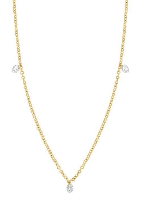 Monaco Diamond Station Necklace in 18K Yellow Gold
