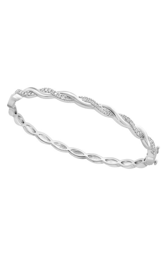 Shop Effy Sterling Silver Diamond Bangle Bracelet