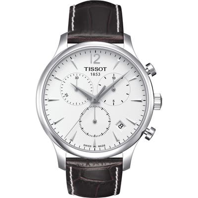 Tissot Tradition Chronograph Leather Strap Watch, 42Mm