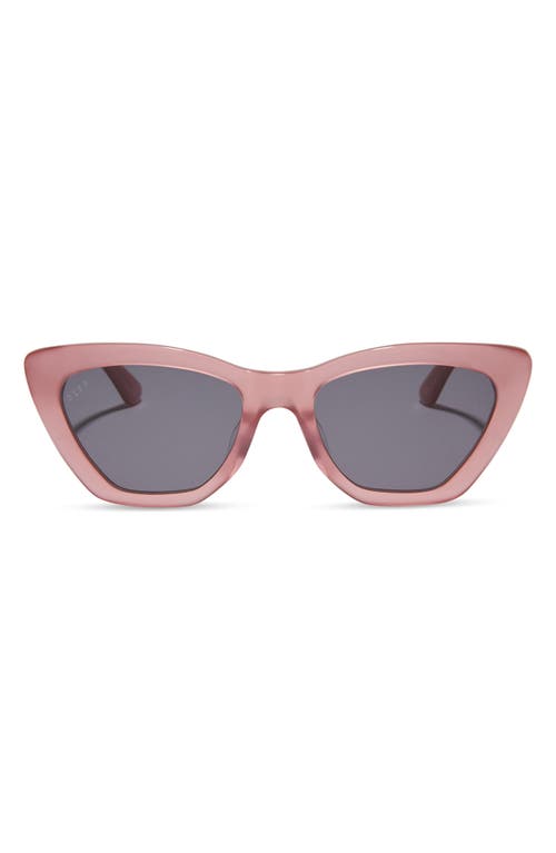 Diff Camila 56mm Gradient Square Sunglasses In Guava/grey