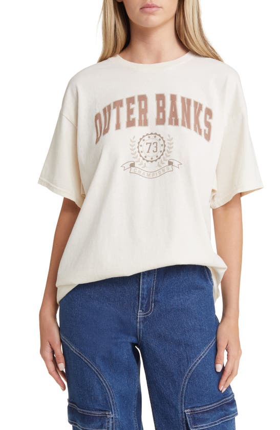 Vinyl Icons Outerbanks Graphic T-shirt In Natural