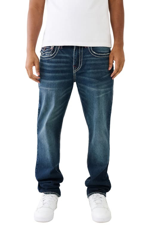 True Religion Brand Jeans Ricky Big T Flap Straight Leg Diver Dark Wash at Nordstrom,