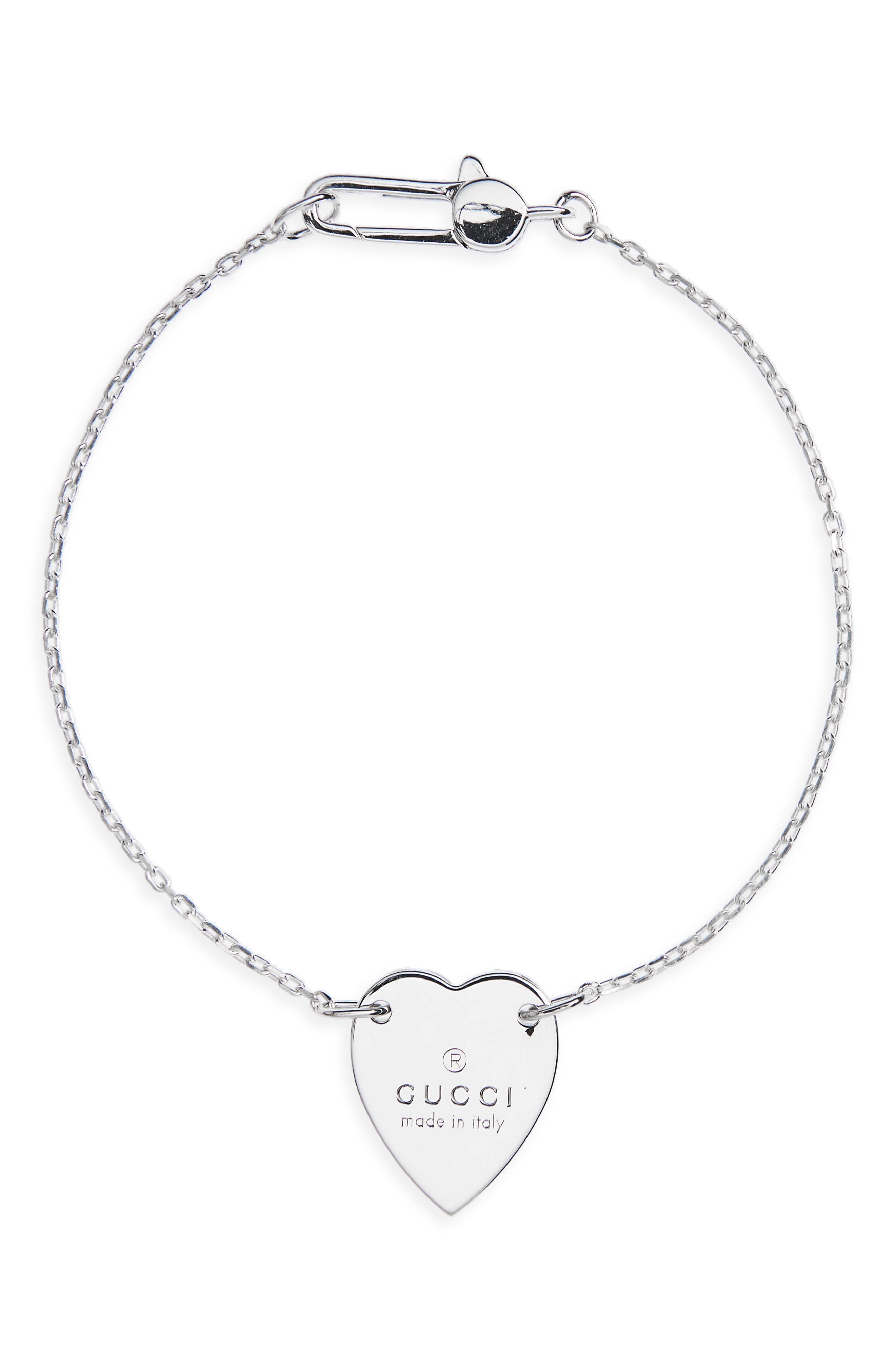 Gucci Trademark Heart Chain Bracelet 