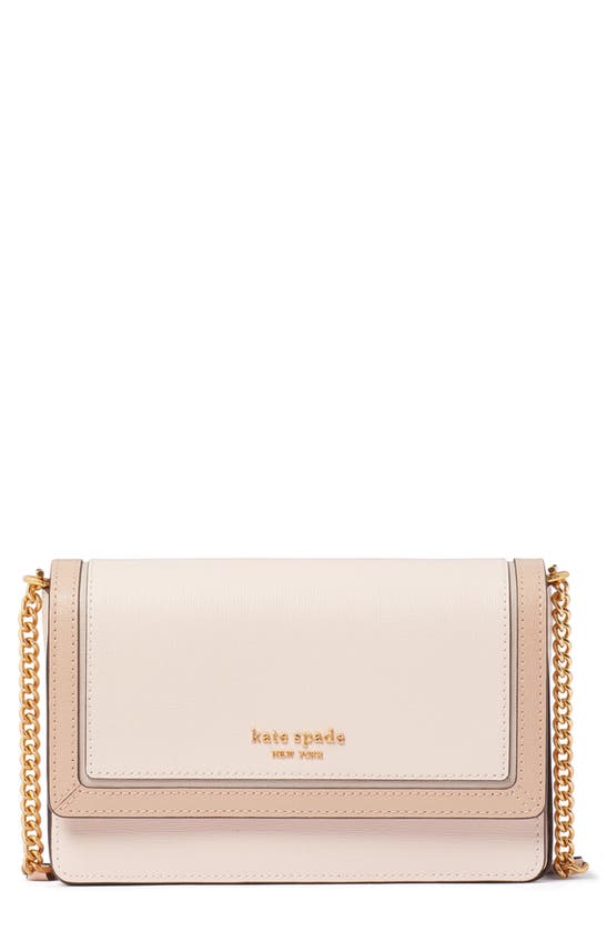 Kate Spade New York Morgan Colorblocked Saffiano Leather Flap Chan Wallet - Pale Dogwood Multi