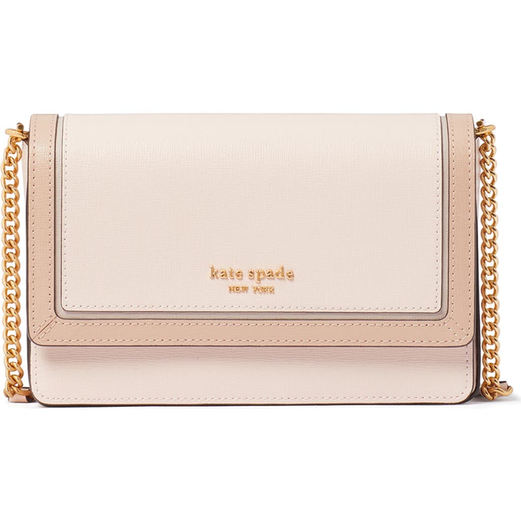 Kate Spade Morgan Colorblock Saffiano Leather Crossbody Bag In Pale Dogwood Multi