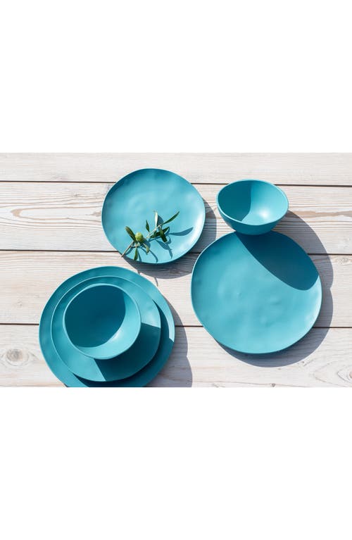 Tarhong Organic Coupe Wheat Set Of Twelve Melamine Dinnerware Set In Blue