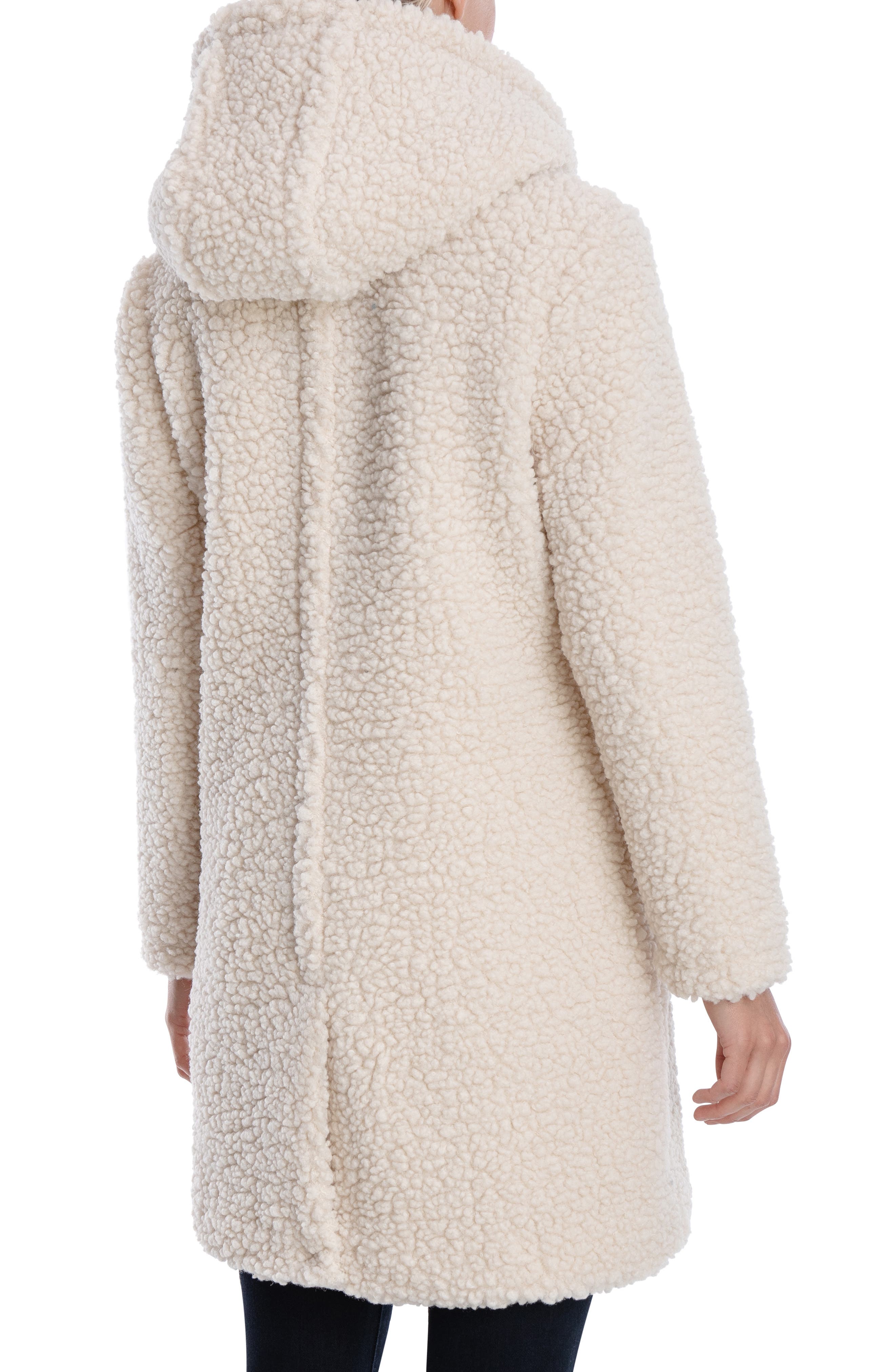 teddy fur coat with hood