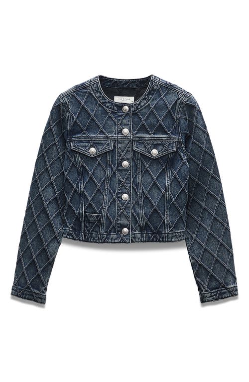 Shop Rag & Bone Cora Patterned Denim Jacket In Karina Quilted