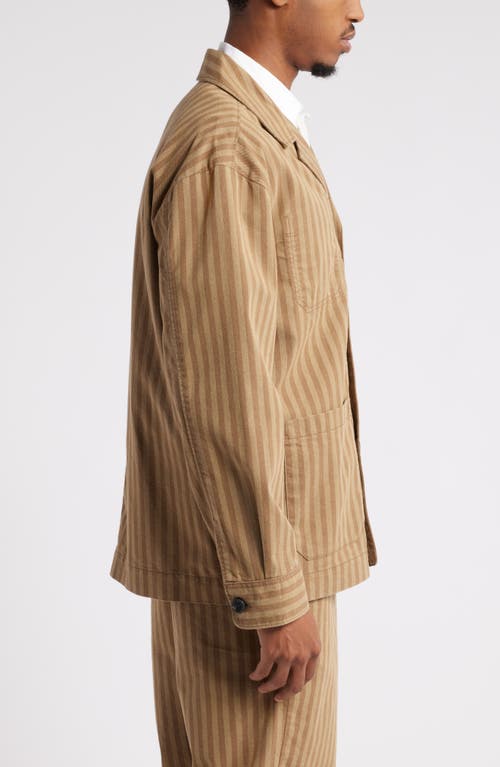 Shop Nordstrom X Harlem's Fashion Row House Of Aama Henry Workwear Jacket In Tan Tonal Stripe