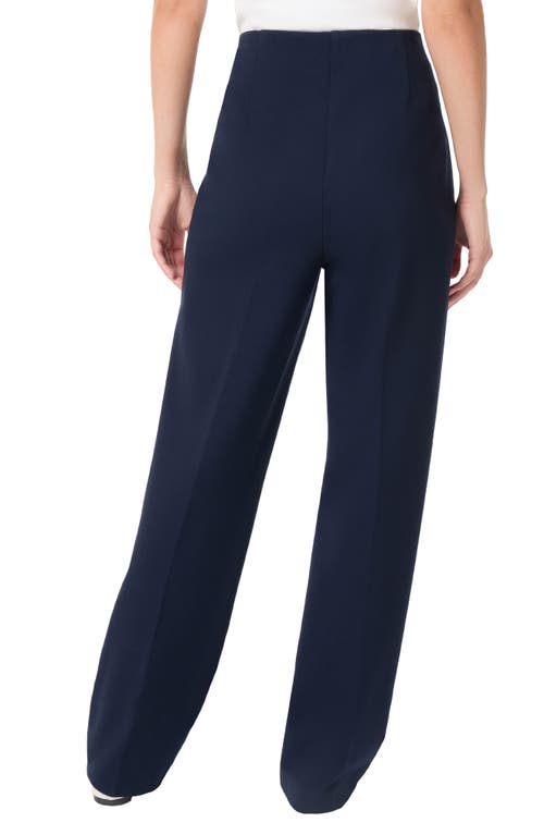 Shop Jones New York Button Detail High Waist Sailor Pants In Pacific Navy