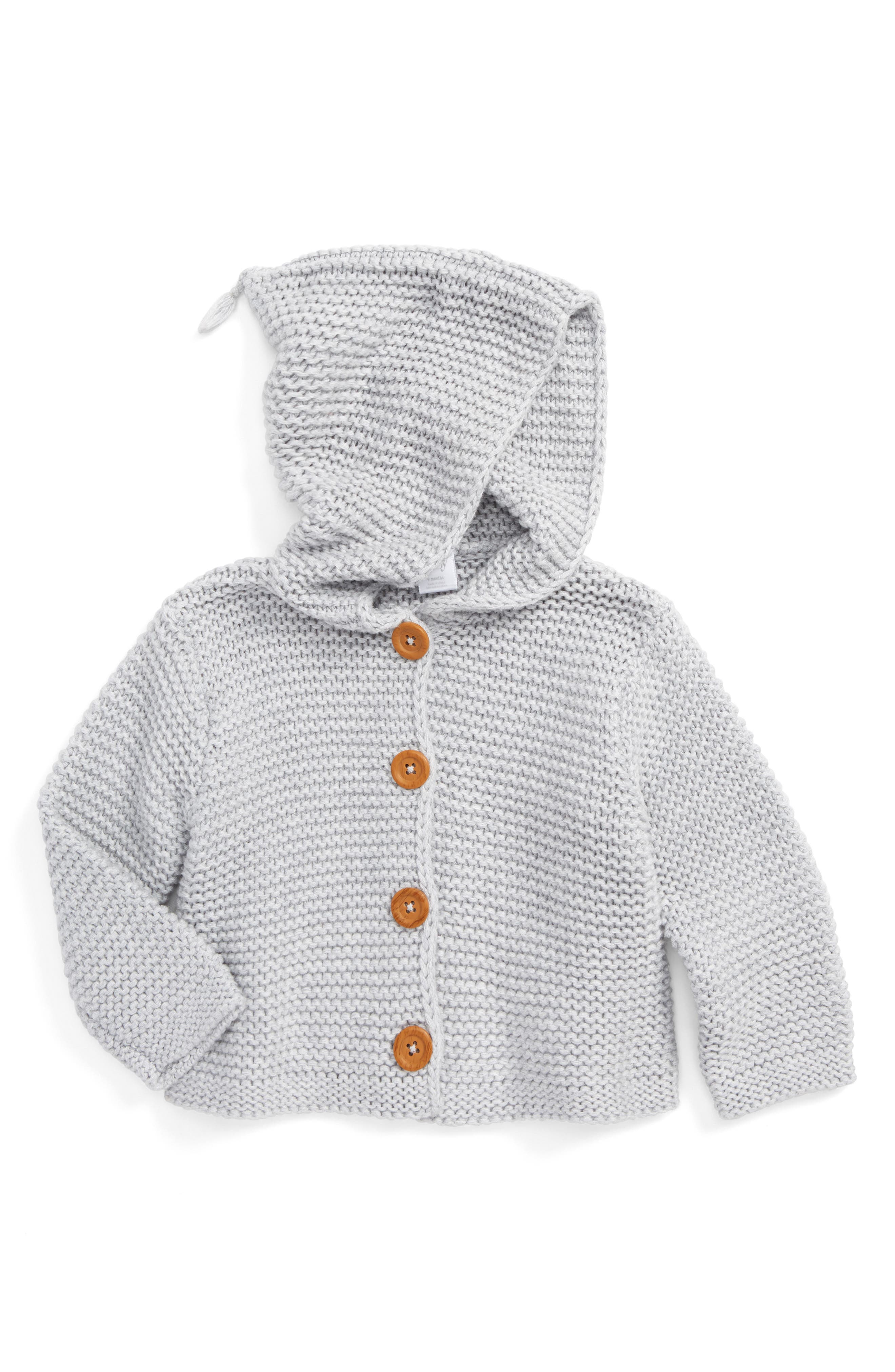 Mother care young Babies Cardigan In Cotton With Hood With Ears