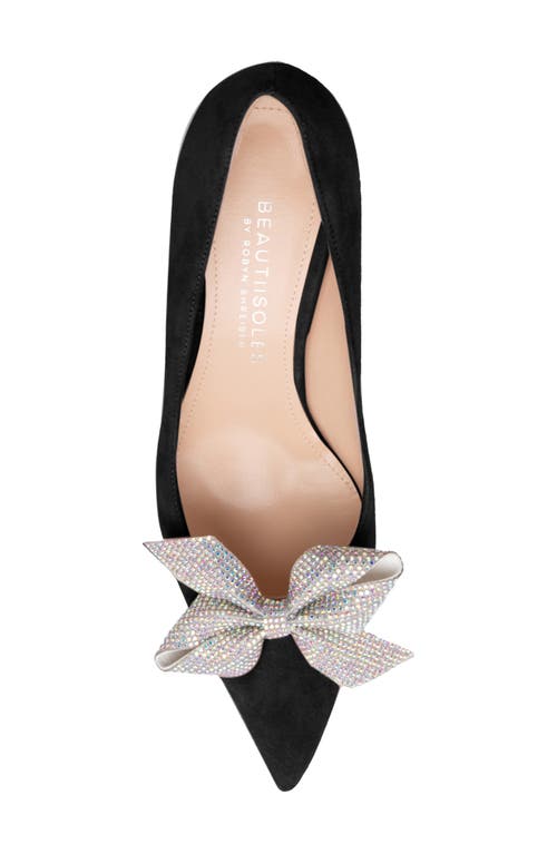 Beautiisoles Frida Pointed Toe Kitten Heel Pump In Black