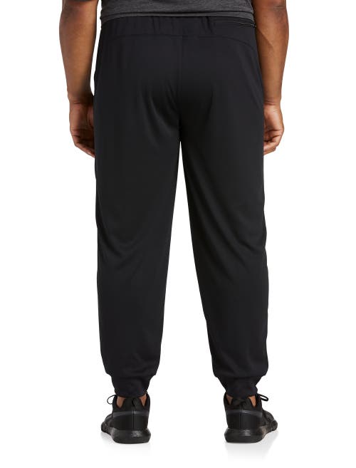 Reebok Performance Double-knit Ribbed-hem Joggers In Black