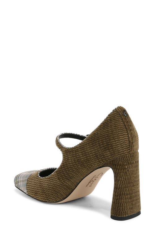 Shop Circus Ny By Sam Edelman Elora Square Toe Mary Jane Pump In Olive/vanilla Bean