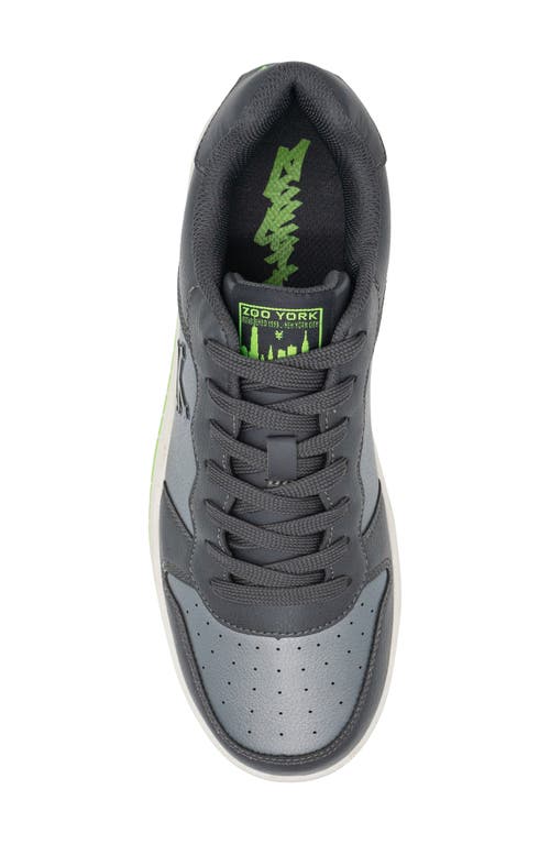Shop Zoo York Burly Faux Leather Skate Sneaker In Grey/green