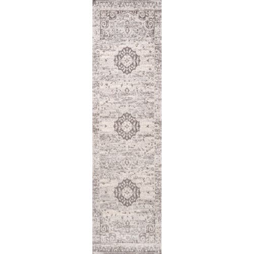 Shop Jonathan Y Scala Ornate Bohemian Medallion Area Rug In Gray/cream