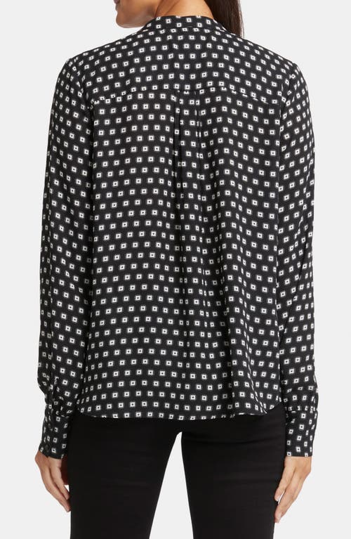 Nydj Tie Neck Button-up Shirt In Pearl Medallion