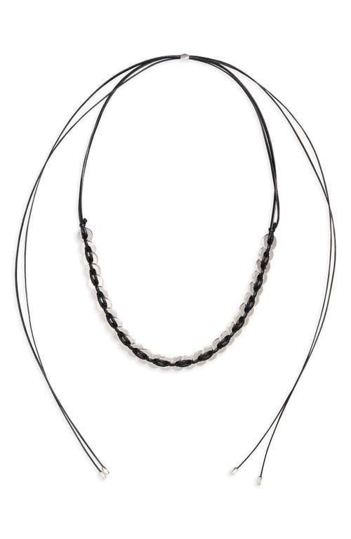 Shop Isabel Marant Puzzle Dream Scarf Necklace In Black/silver