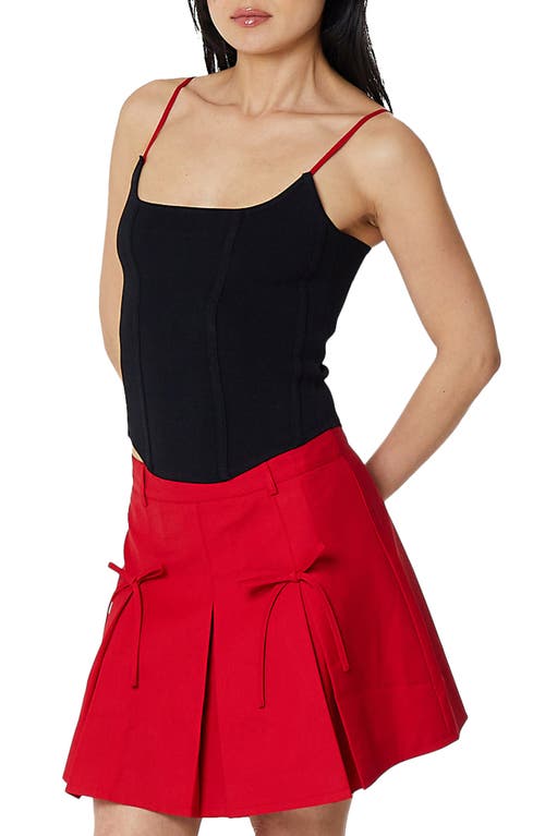 Find Me Now Persephone Corset Knit Tank Top In Black In Black