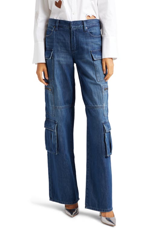 Alice + Olivia Cay Baggy Cargo Jeans in Love Train