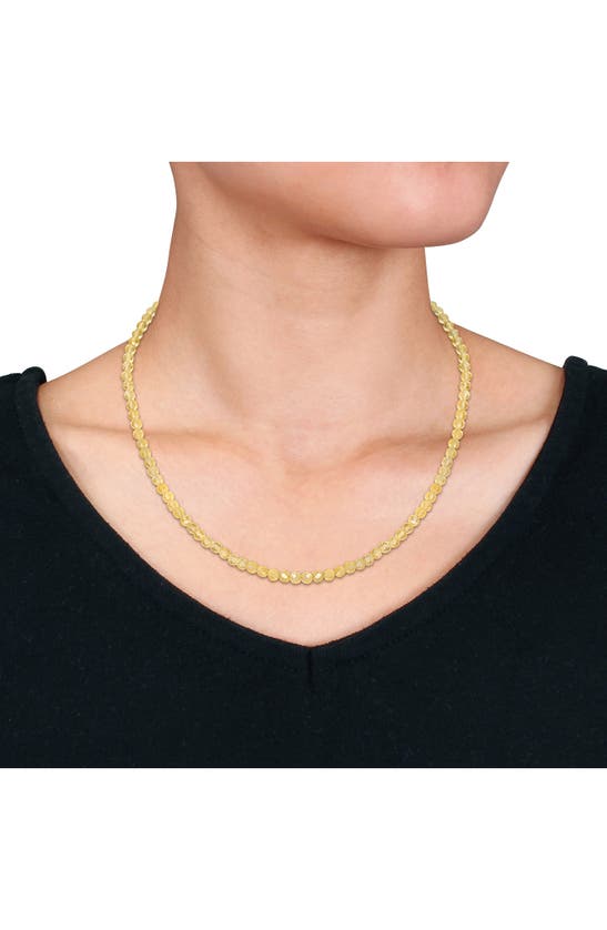 Shop Delmar Faceted Beaded Necklace In Citrine