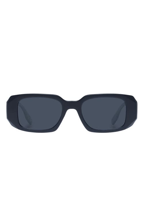 Aire Ascendant 49mm Polarized Rectangular Sunglasses In Matte Black