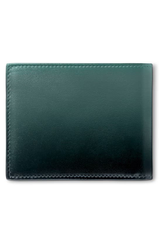 Shop Montblanc Meisterstück Leather Bifold Wallet In Sfumato British Green