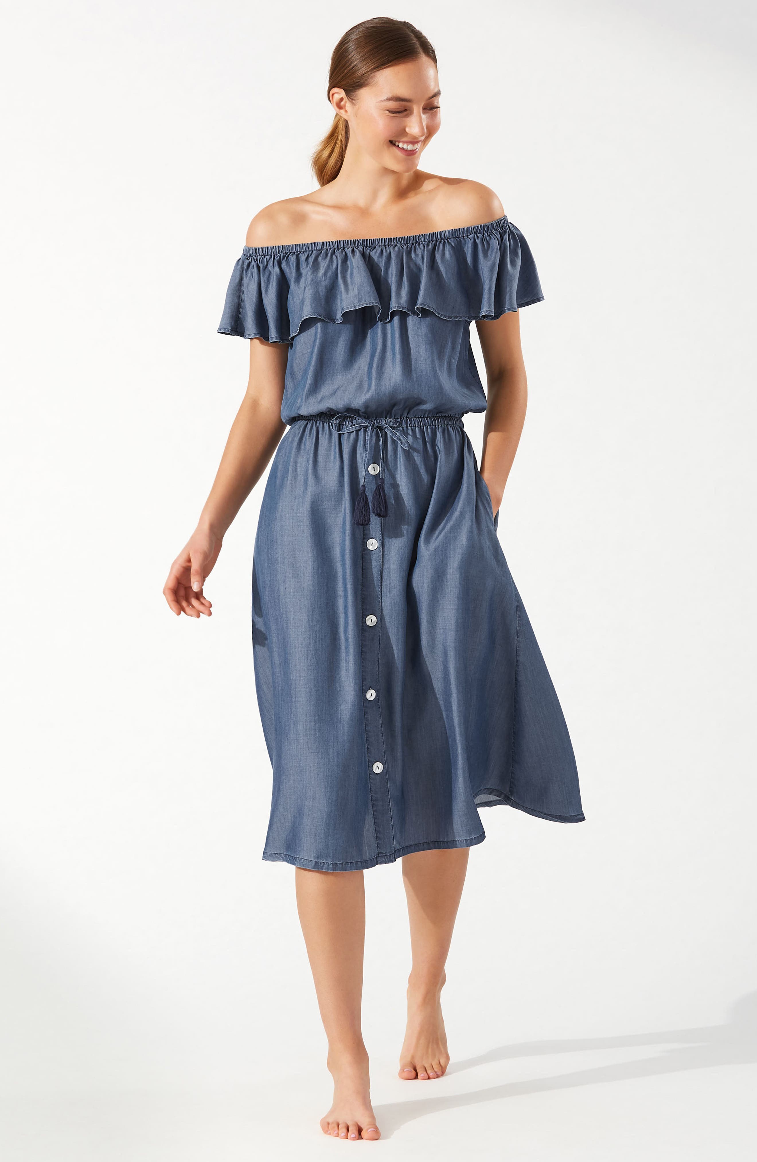 tommy bahama chambray dress