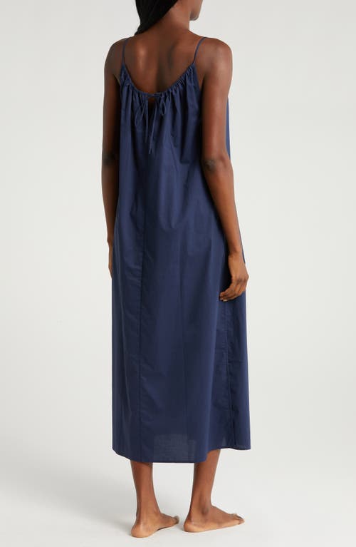 Shop Lunya Cotton Nightgown In Deep Blue