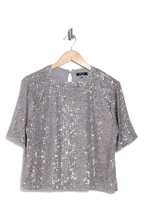WISHLIST WISHLIST SHORT SLEEVE SEQUIN TOP