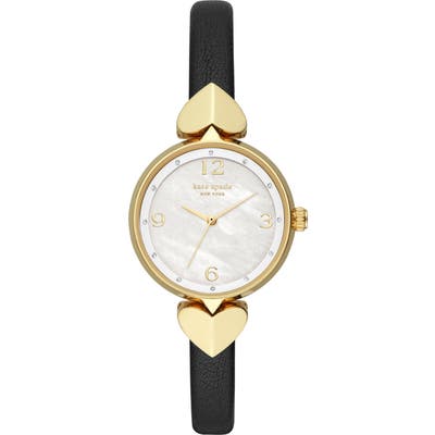 Kate Spade New York Hollis Leather Strap Watch, 30mm