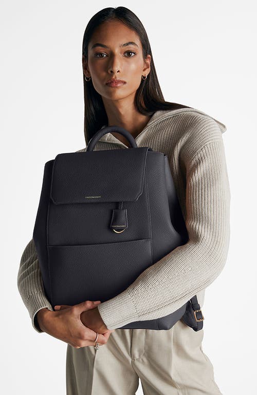 Maison De Sabre Maison De Sabré Large Leather Soft Backpack In Graphite Grey