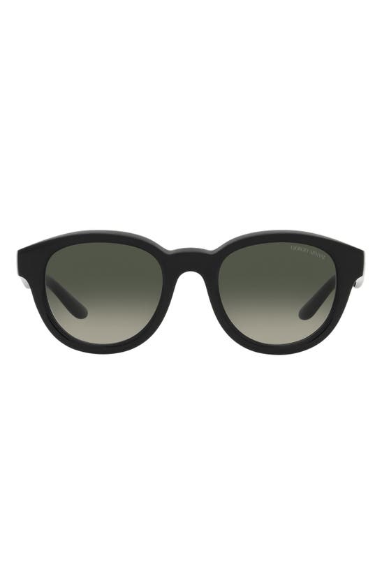 Armani Exchange 49mm Gradient Small Phantos Sunglasses In Black
