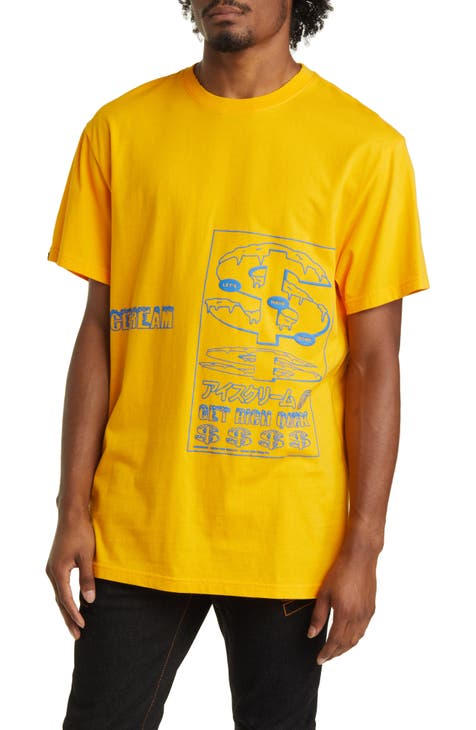 Yellow and hot sale orange graphic tee