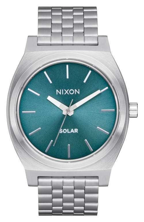 Nixon Time Teller Solar Bracelet Watch, 40mm In Metallic