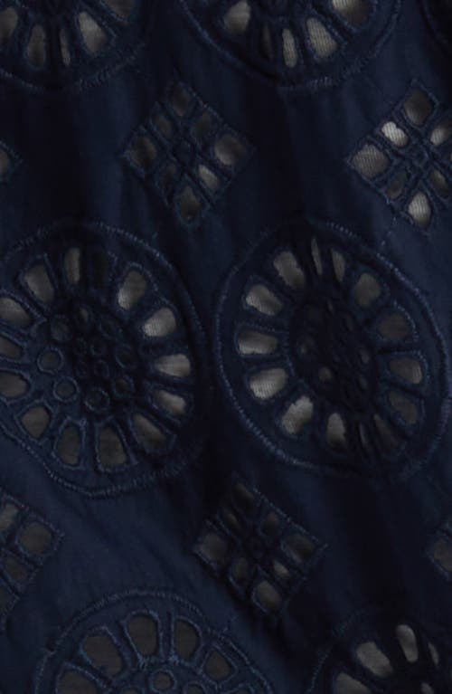 Caslon Cotton Eyelet Bomber Jacket In Navy Blazer