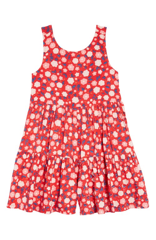 Tucker + Tate Kids' Print Tiered Romper in Red Festive Hannah Floral
