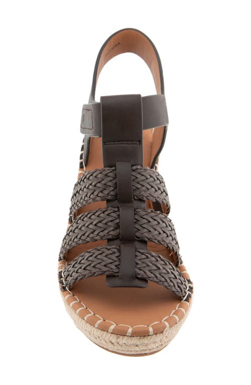 Shop Gentle Souls By Kenneth Cole Gentle Souls Caplin Slingback Espadrille Platform Wedge Sandal In Chocolate Leather