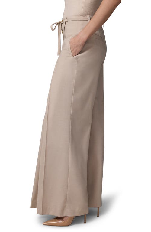 Shop Nic + Zoe Nic+zoe Milan Tie Waist Wide Leg Pants In Chamois