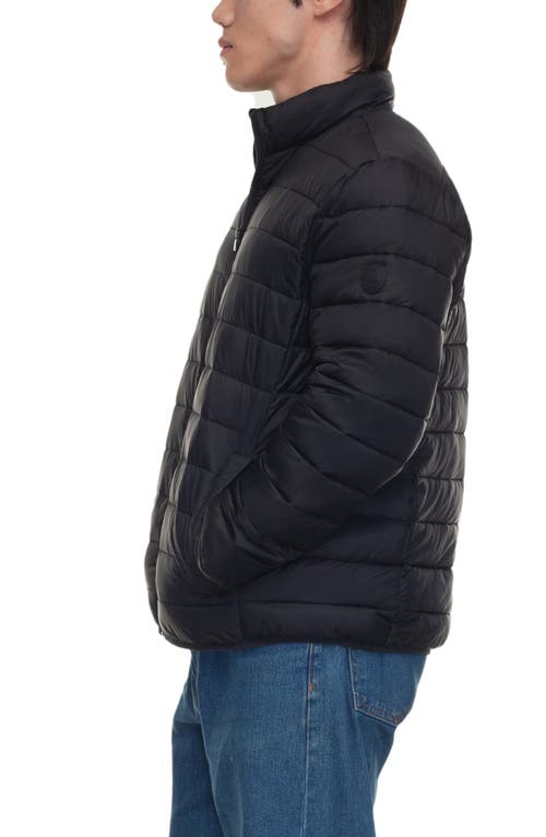 Rokka&rolla Lightweight Packable Puffer Jacket In Black