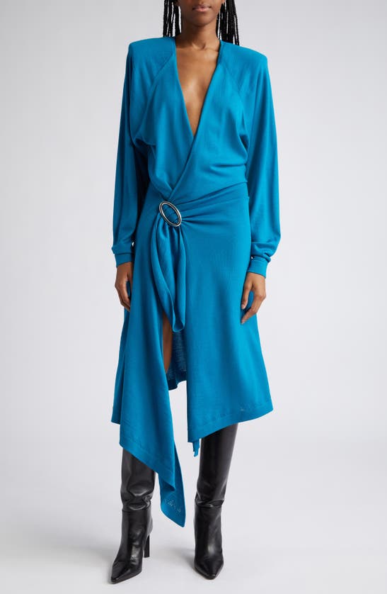 Attico Women's Atwell Midi Dress In Capri Blue