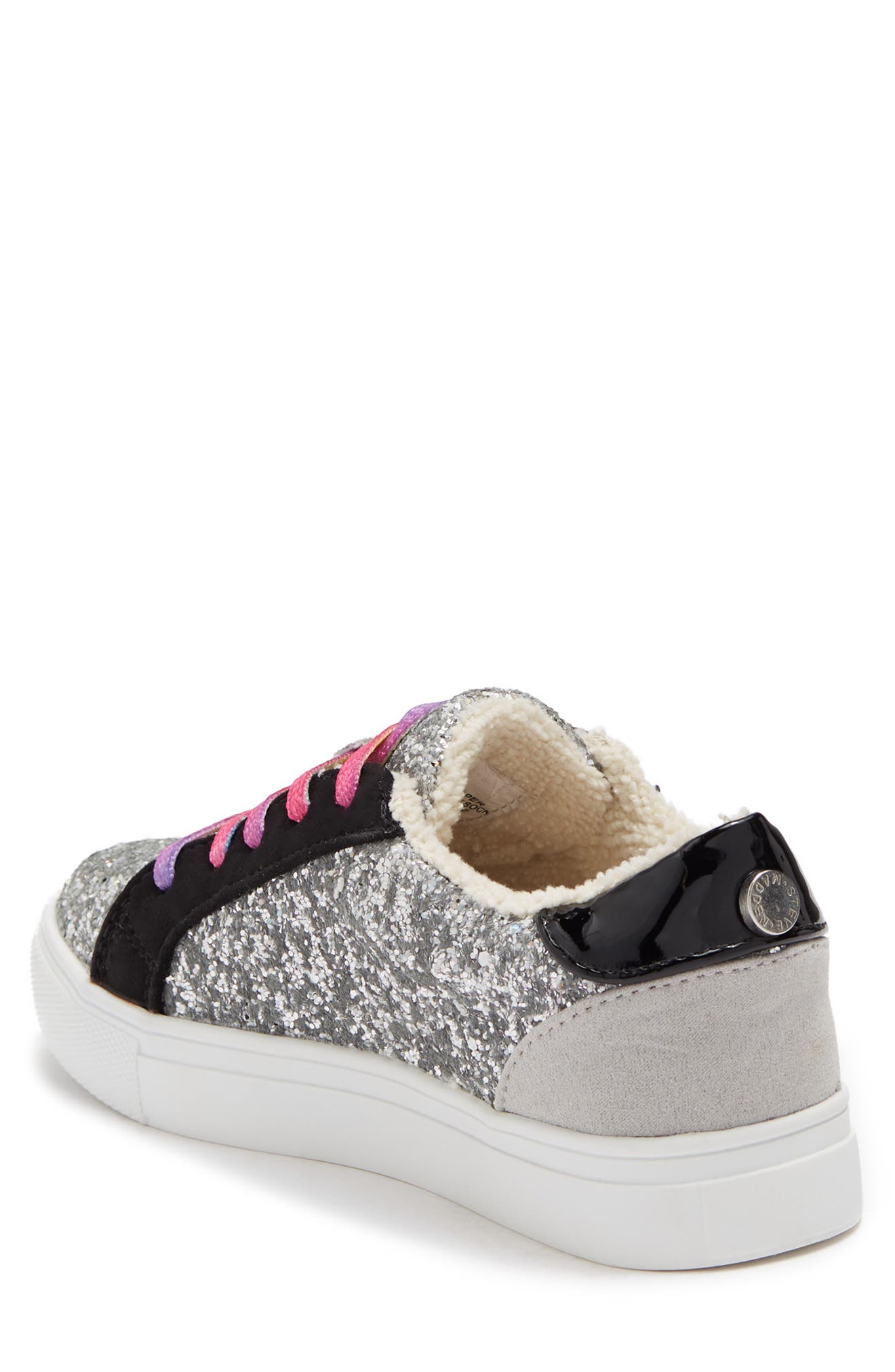 steve madden white glitter sneakers