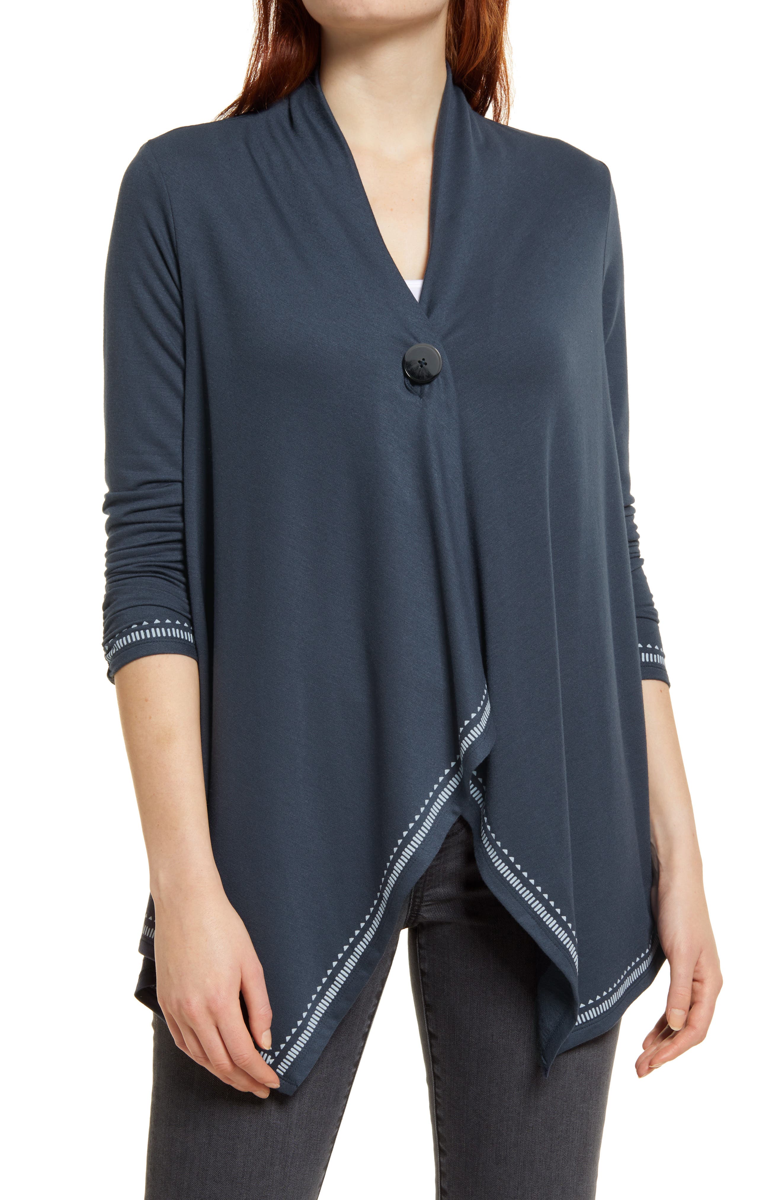 bobeau asymmetrical fleece wrap 