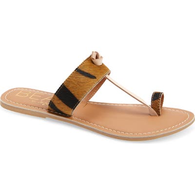 Coconuts By Matisse Offshore Genuine Calf Hair Flip Flop, Brown
