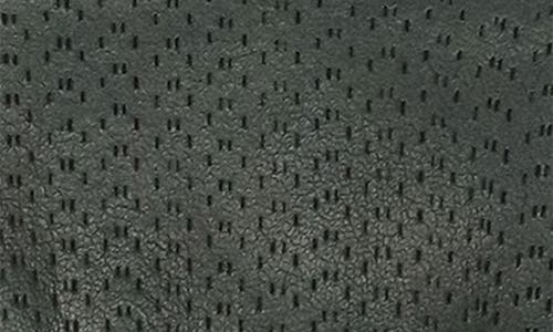 Portolano Perforated Leather Gloves In Black/moss