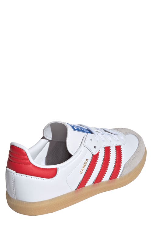 Adidas Originals Adidas Kids' Samba Sneaker In White/collegiate Red/gum