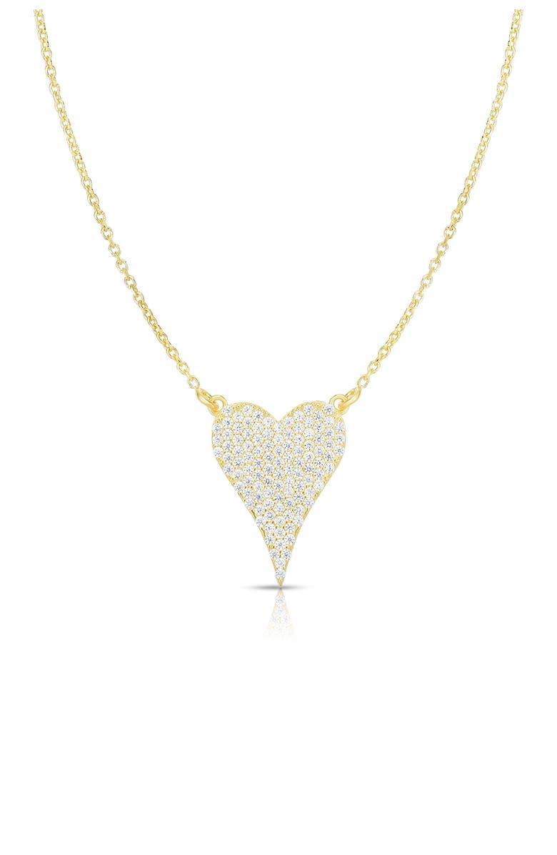 SPHERA MILANO Gold Vermeil Heart Necklace, Main, color, YELLOW GOLD
