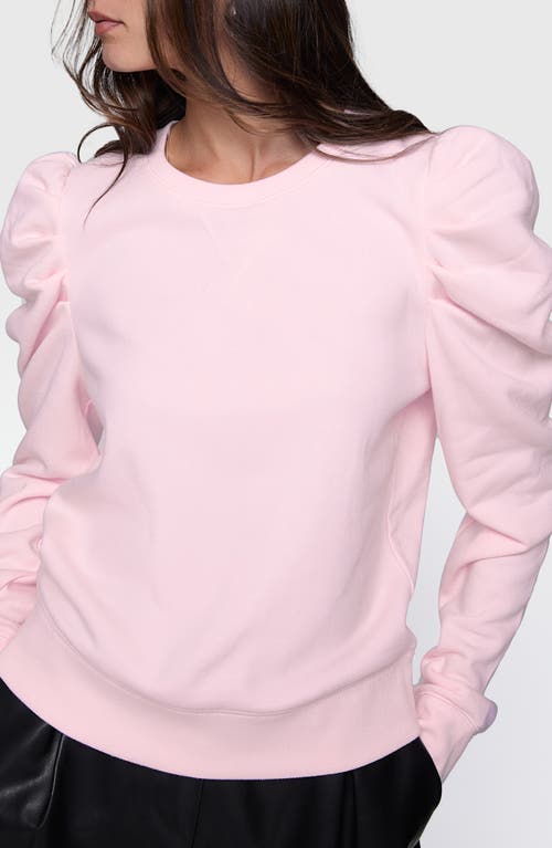 Rebecca Minkoff Janine Puff Sleeve Sweatshirt in Blush 