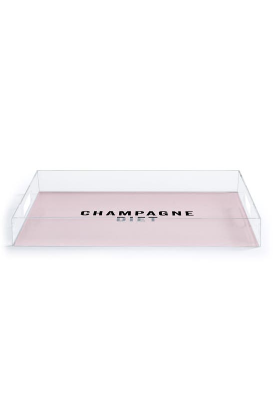 Deny Designs Champagne Diet Acrylic Tray In Black