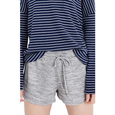 Madewell Waffle Knit Pajama Sweatshorts, Grey